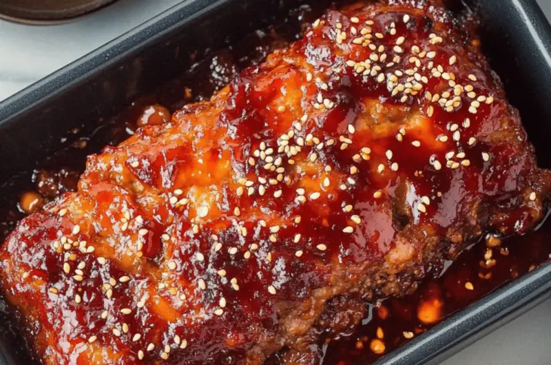 Korean Meatloaf with Gochujang Glaze