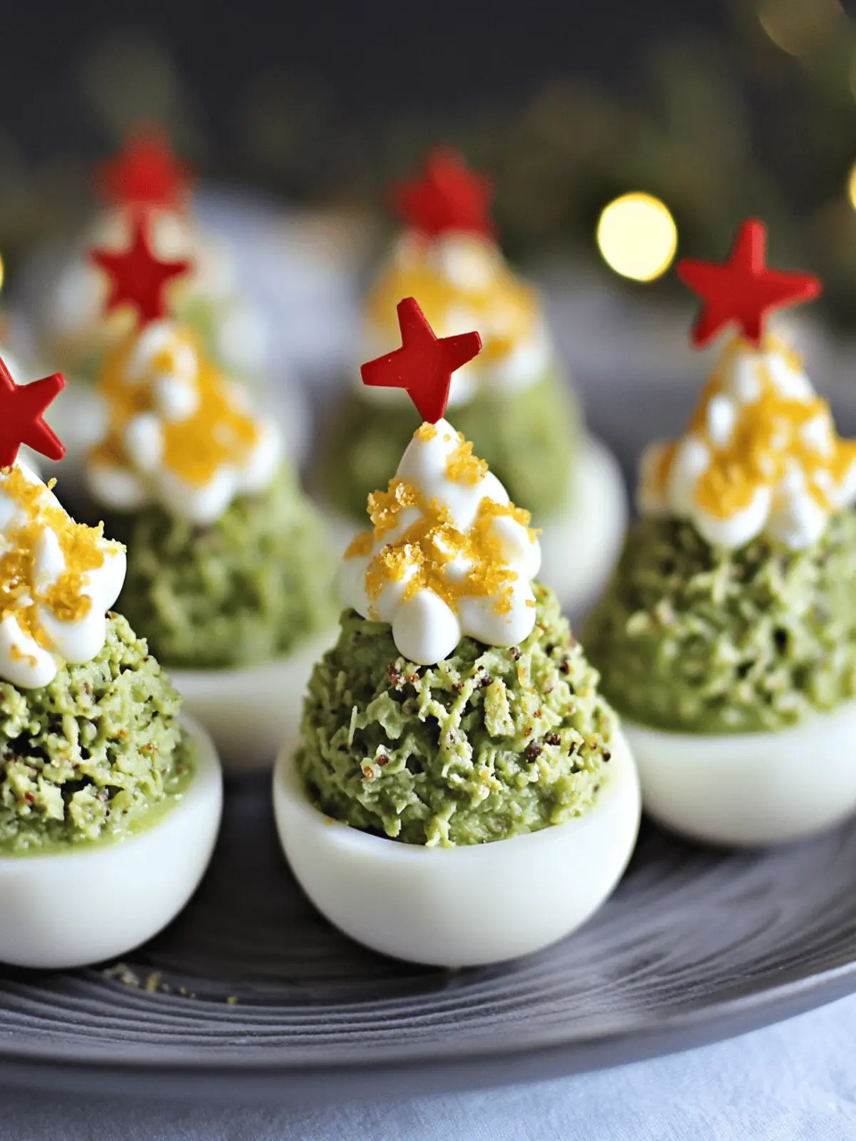 Deviled Egg Christmas Trees
