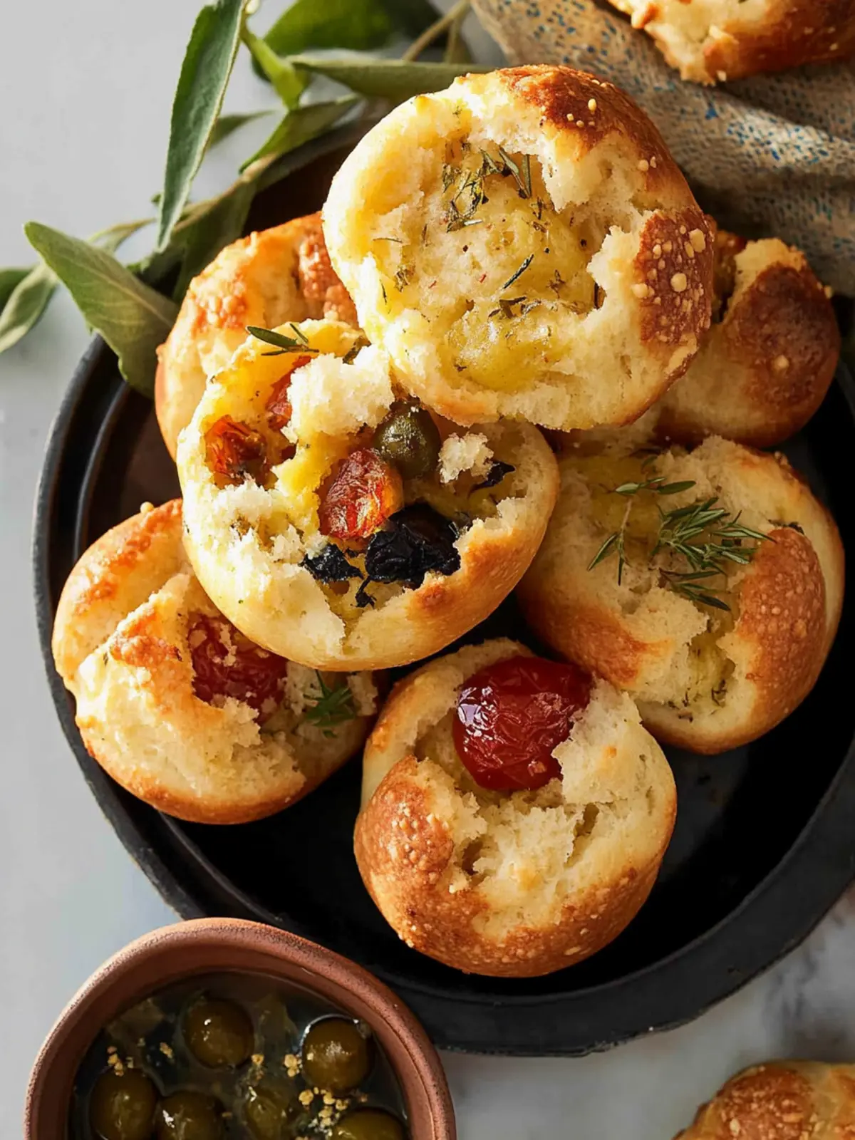 Easy Focaccia Muffins