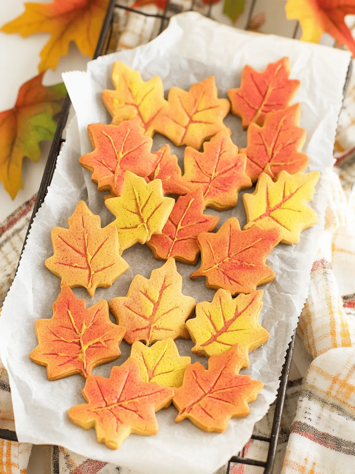 Fall Leaf Cut Out Cookies