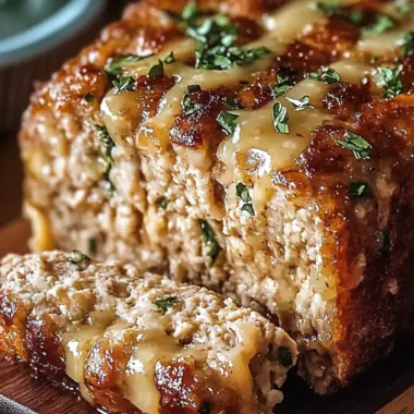 Garlic Parmesan Chicken Meatloaf