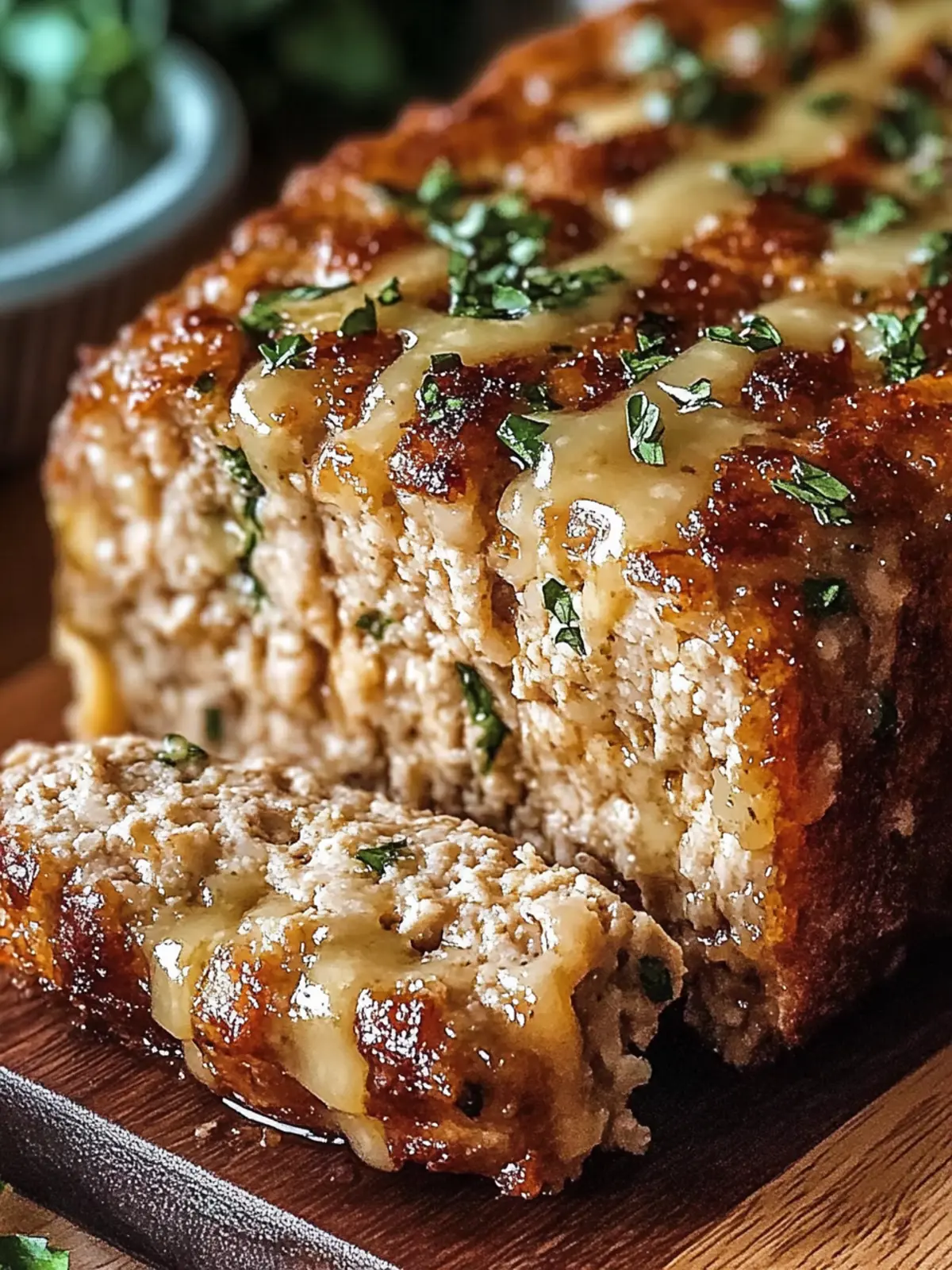 Garlic Parmesan Chicken Meatloaf