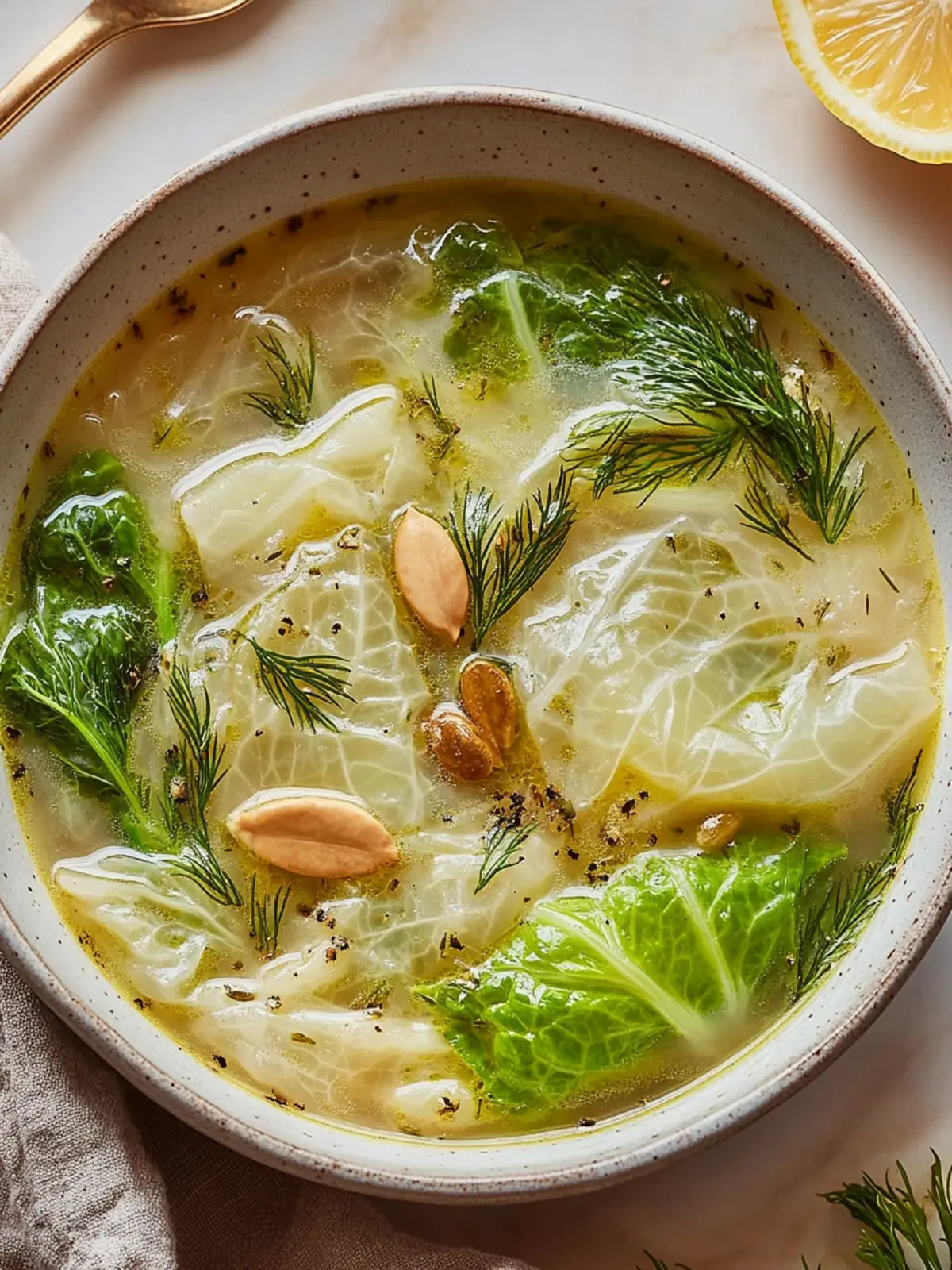 Delicious Lemon Dill Cabbage Soup Ready in 30 Minutes 3 Lemon Dill Cabbage Soup