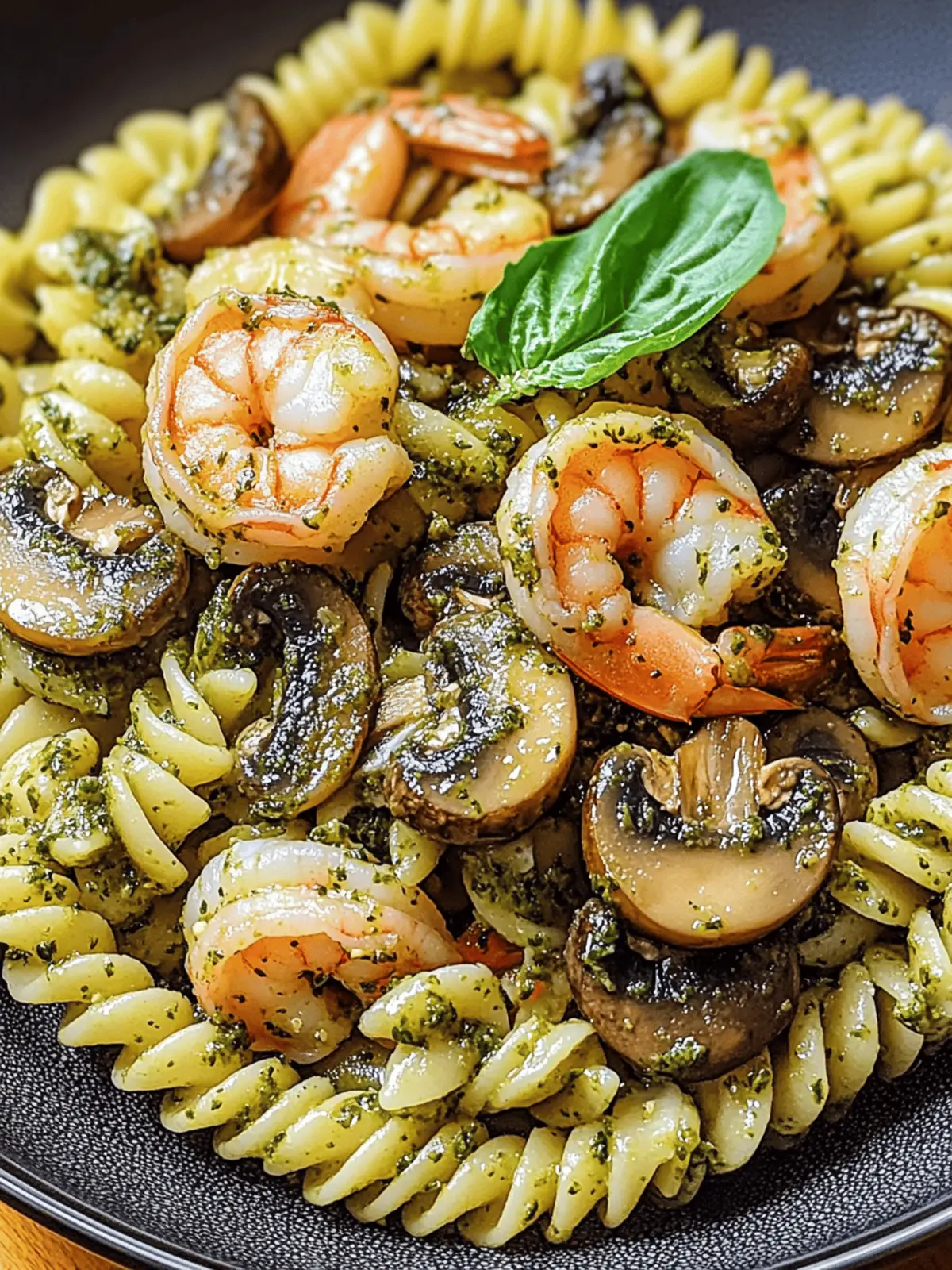 Pesto Shrimp Mushroom Pasta: Quick Gourmet Dinner Delight 4 Pesto Shrimp Mushroom Pasta
