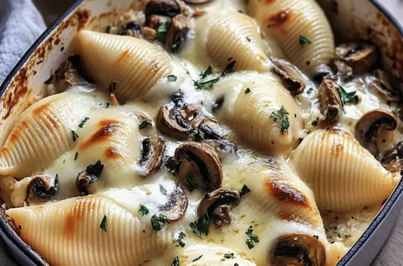 Garlic Mushroom Stuffed Shells