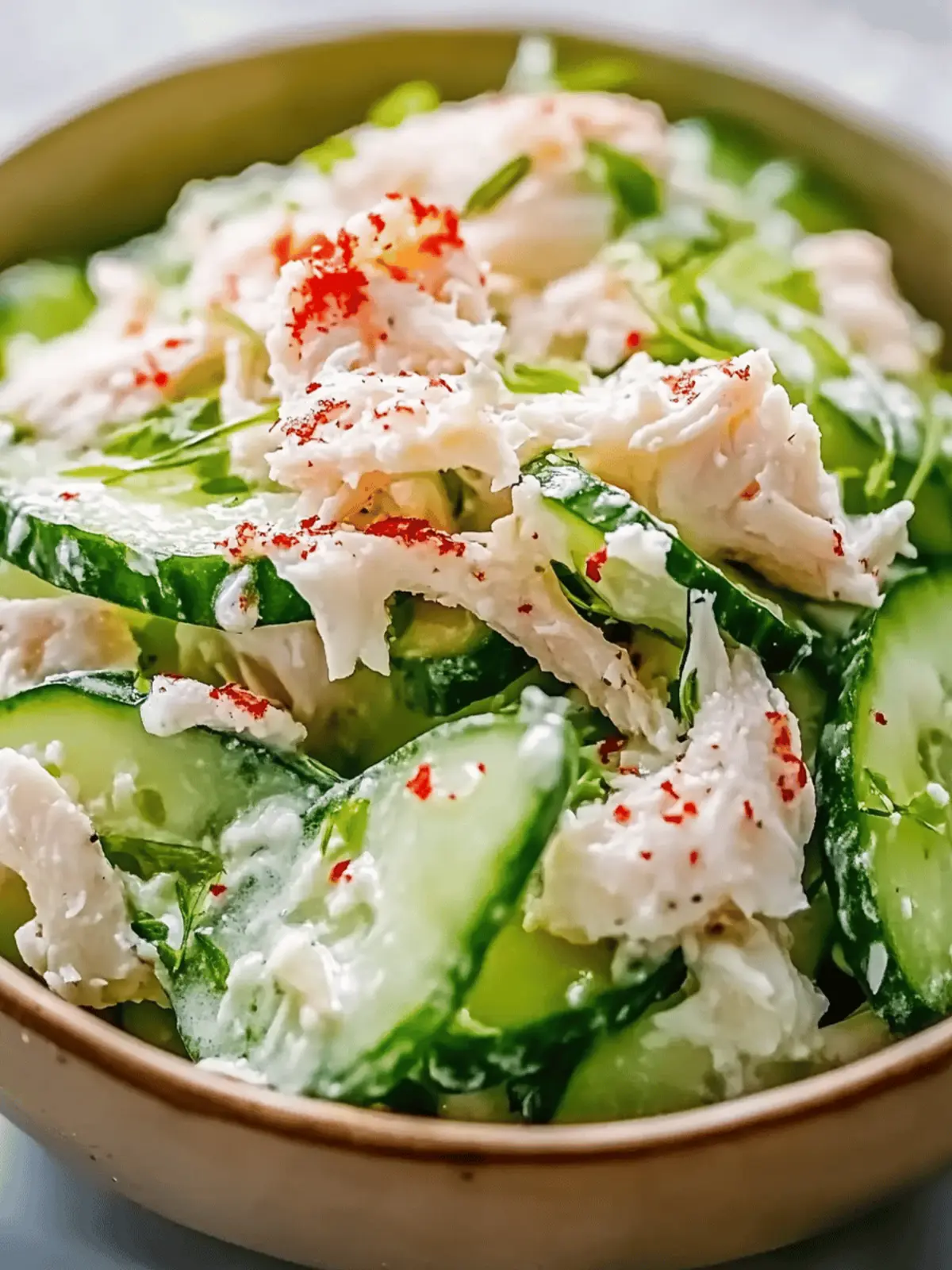 Crisp Cucumber Salad with Crab Meat: A Refreshing Delight 2 Cucumber Salad with Crab Meat