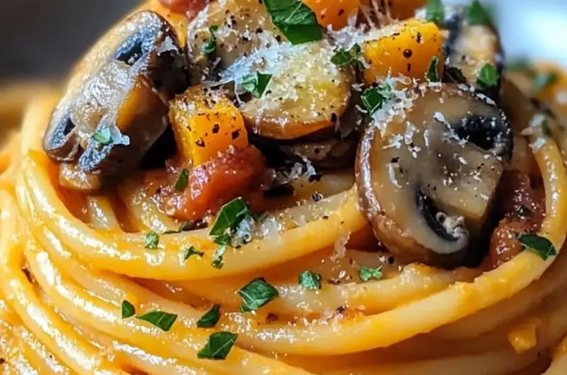 Pumpkin & Mushroom Spaghetti