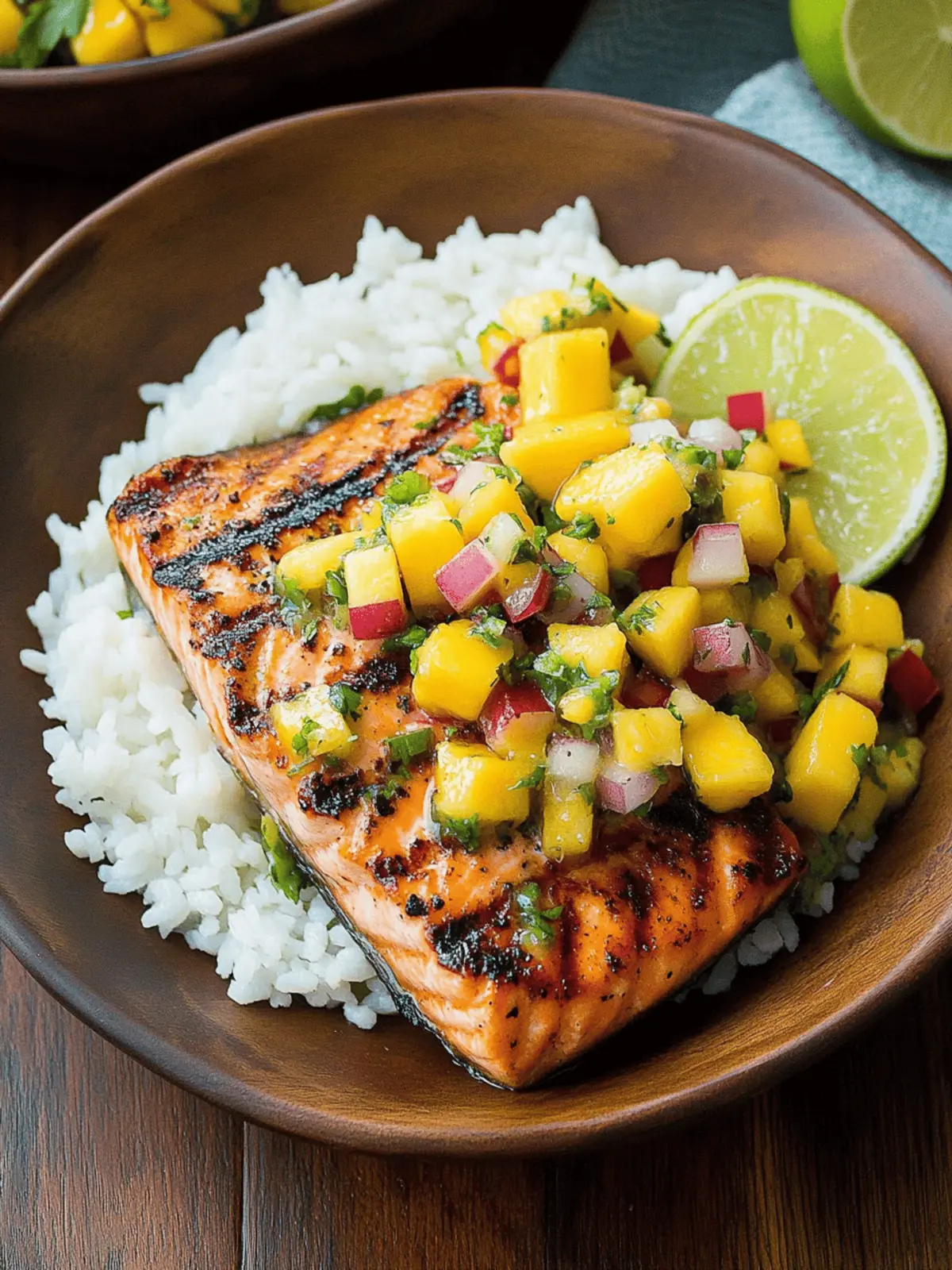 Grilled Salmon with Mango Salsa