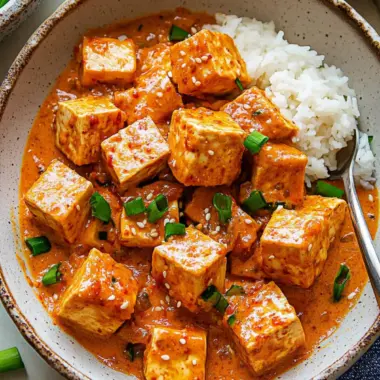 Spicy Tofu with Creamy Coconut Sauce