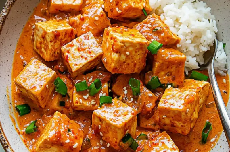 Spicy Tofu with Creamy Coconut Sauce