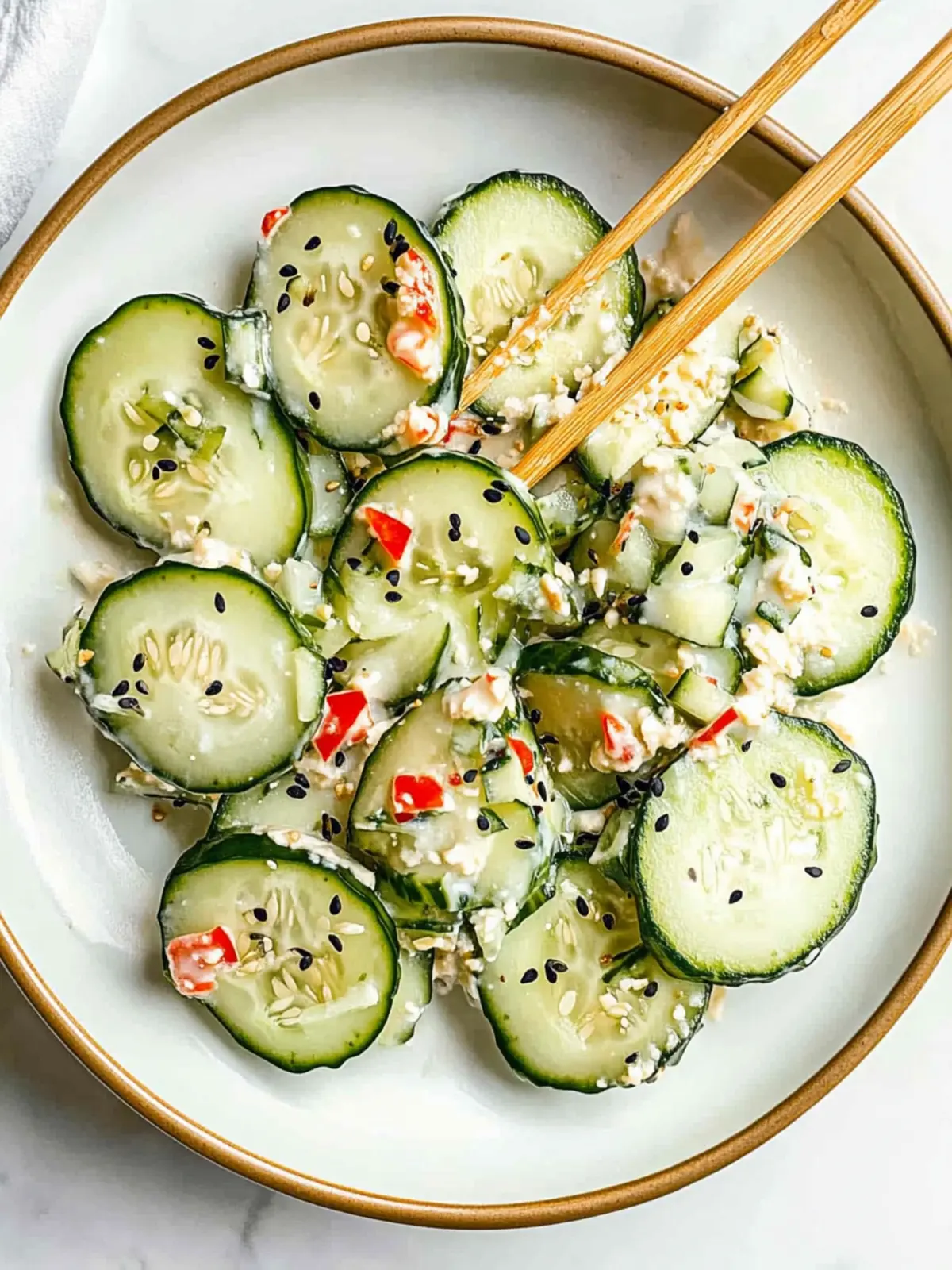 California Roll Cucumbers Salad: A Refreshing Twist on Sushi 3 California Roll Cucumbers