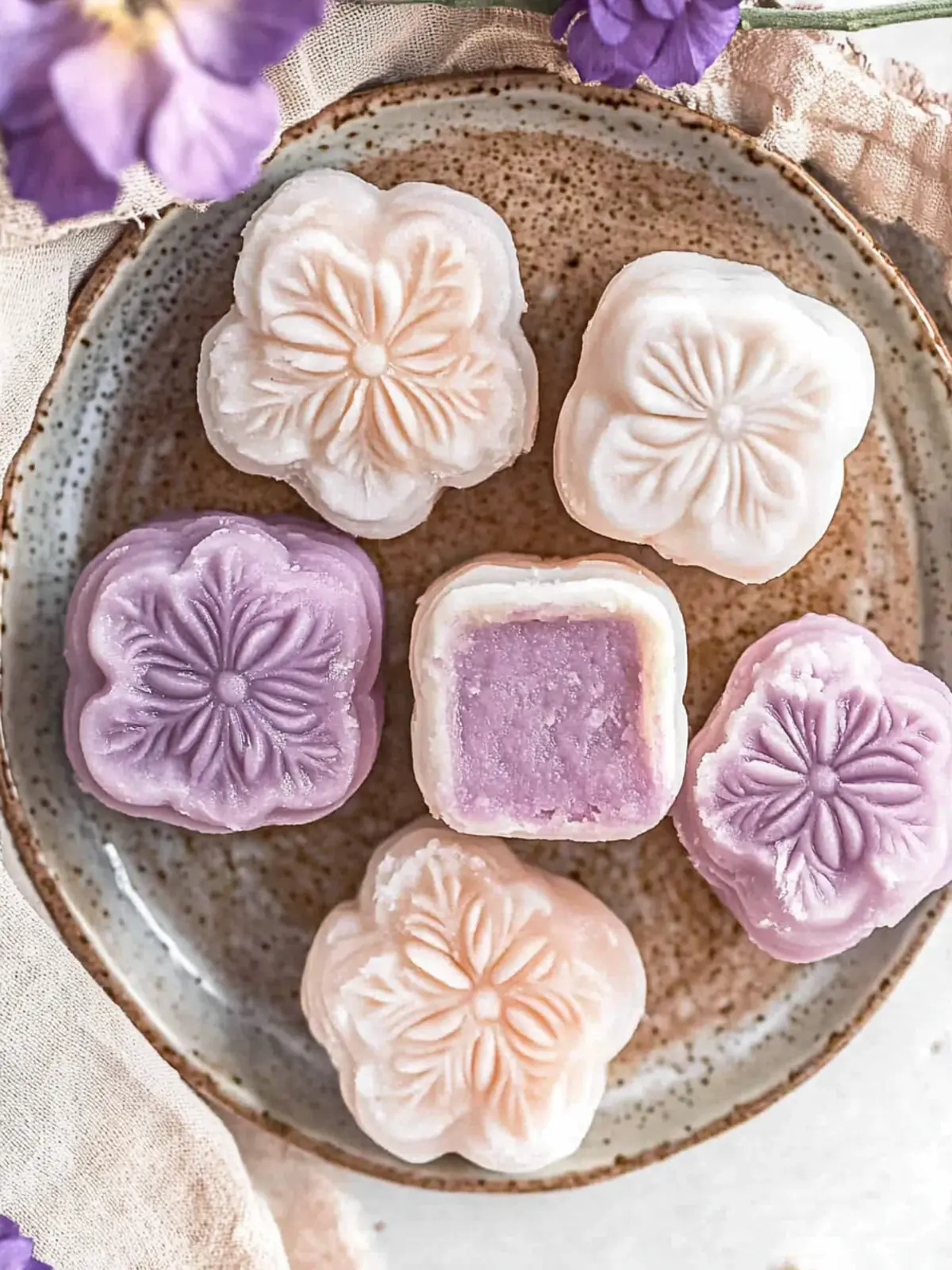Delicious Taro Snow Skin Mooncakes to Impress Your Guests 2 Taro Snow Skin Mooncakes