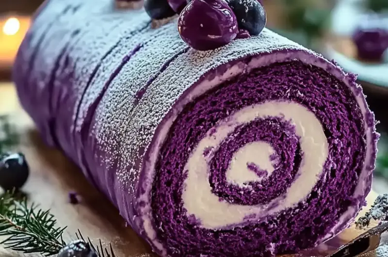 Purple Velvet Cake Roll