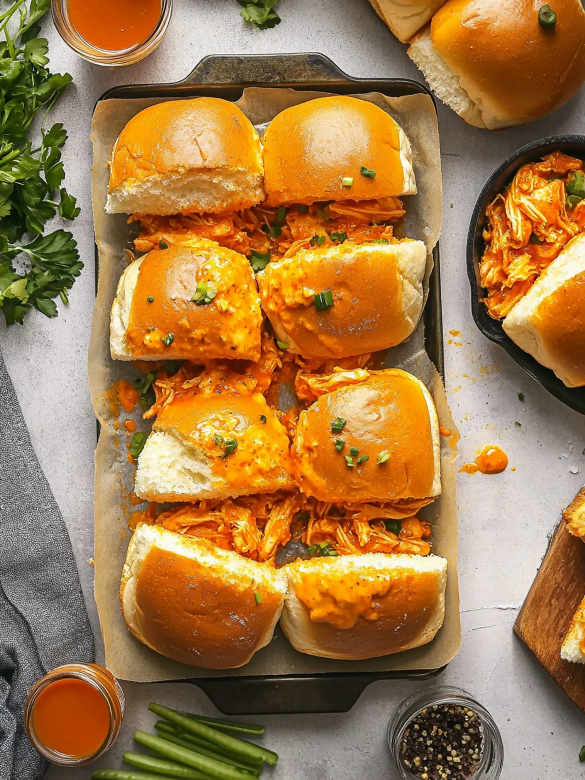 Sheet Pan Buffalo Chicken Sliders for Epic Snack Nights 3 Sheet Pan Buffalo Chicken Sliders