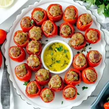 Sausage Stuffed Cherry Peppers