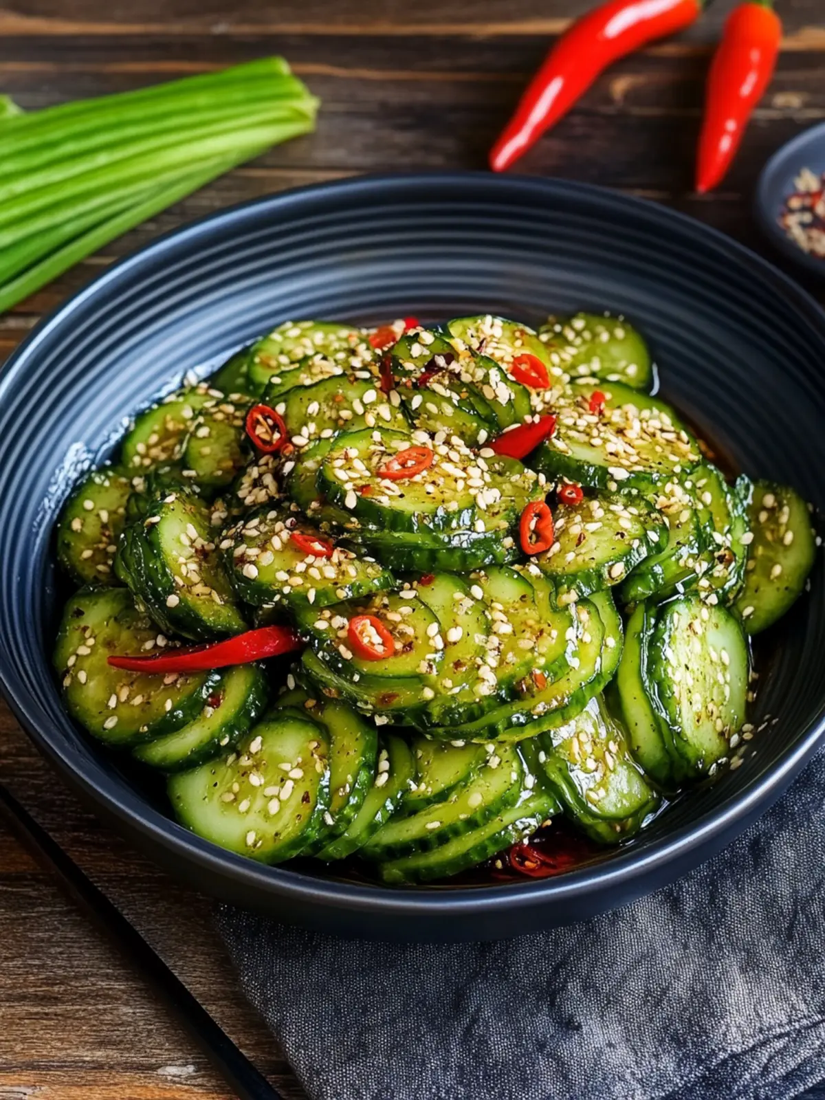 Zesty Asiatischer Gurkensalat mit Chili & Sesam for Fresh Flavor 2 Asiatischer Gurkensalat mit Chili & Sesam