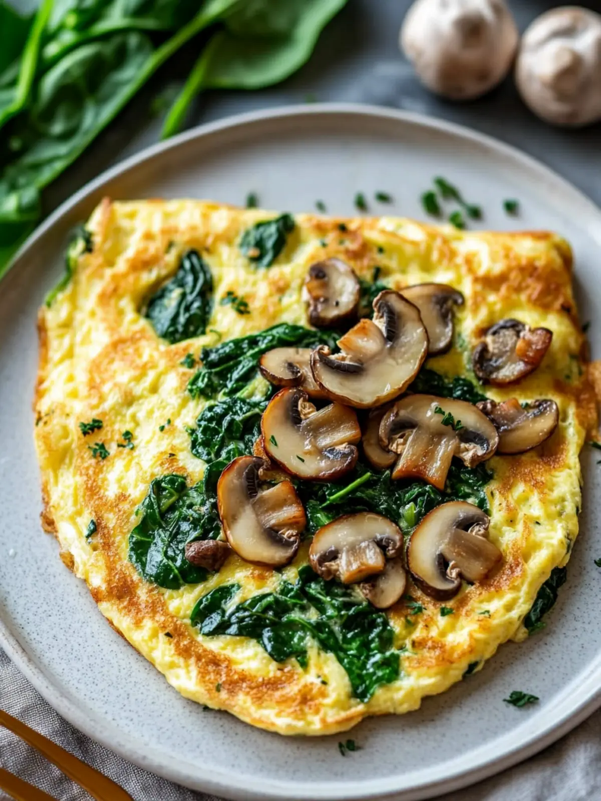 Easy Spinach And Mushroom Omelette For Delicious Mornings Easy Spinach And Mushroom Omelette For Delicious Mornings