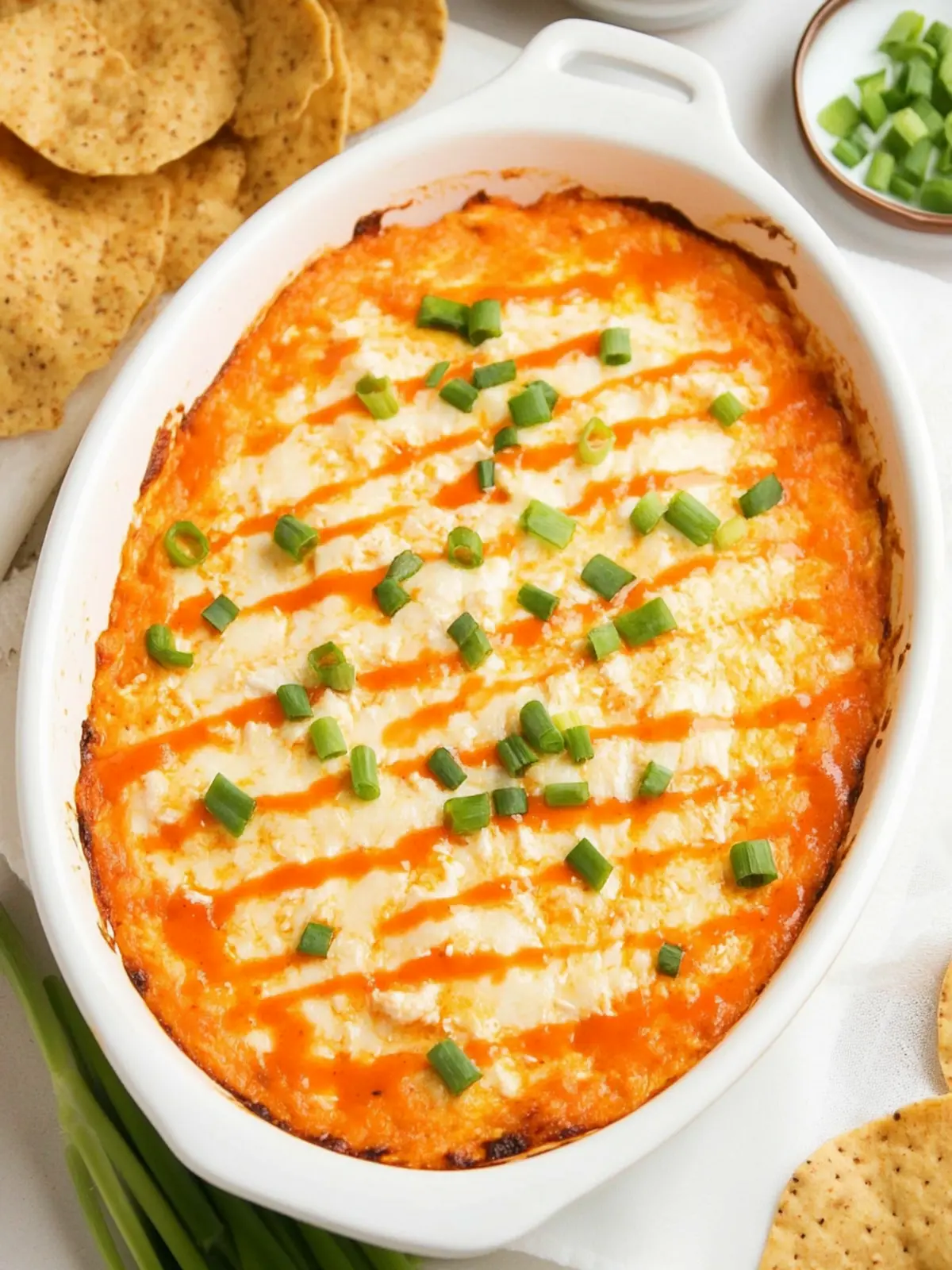 Healthy Cottage Cheese Buffalo Chicken Dip
