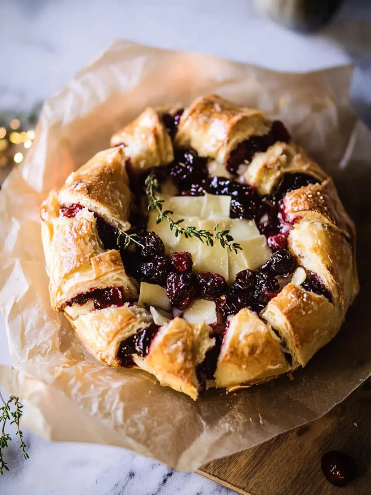 Cranberry Brie Pull Apart Bread