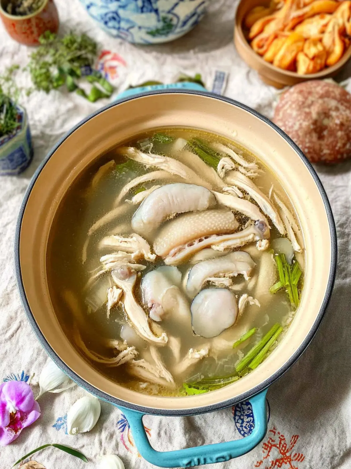Abalone Chicken Soup for Warm Family Feasts 4 Abalone Chicken Soup