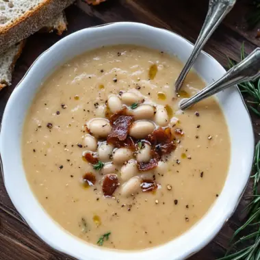 Roasted Garlic White Bean Soup