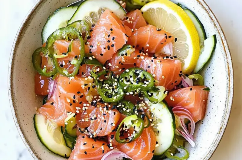 Miso Soy Salmon Sashimi Bowl