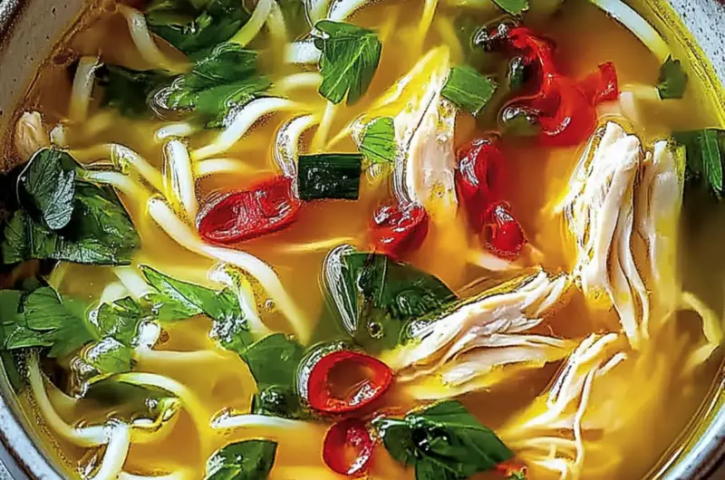 Ginger Garlic Chicken Noodle Soup