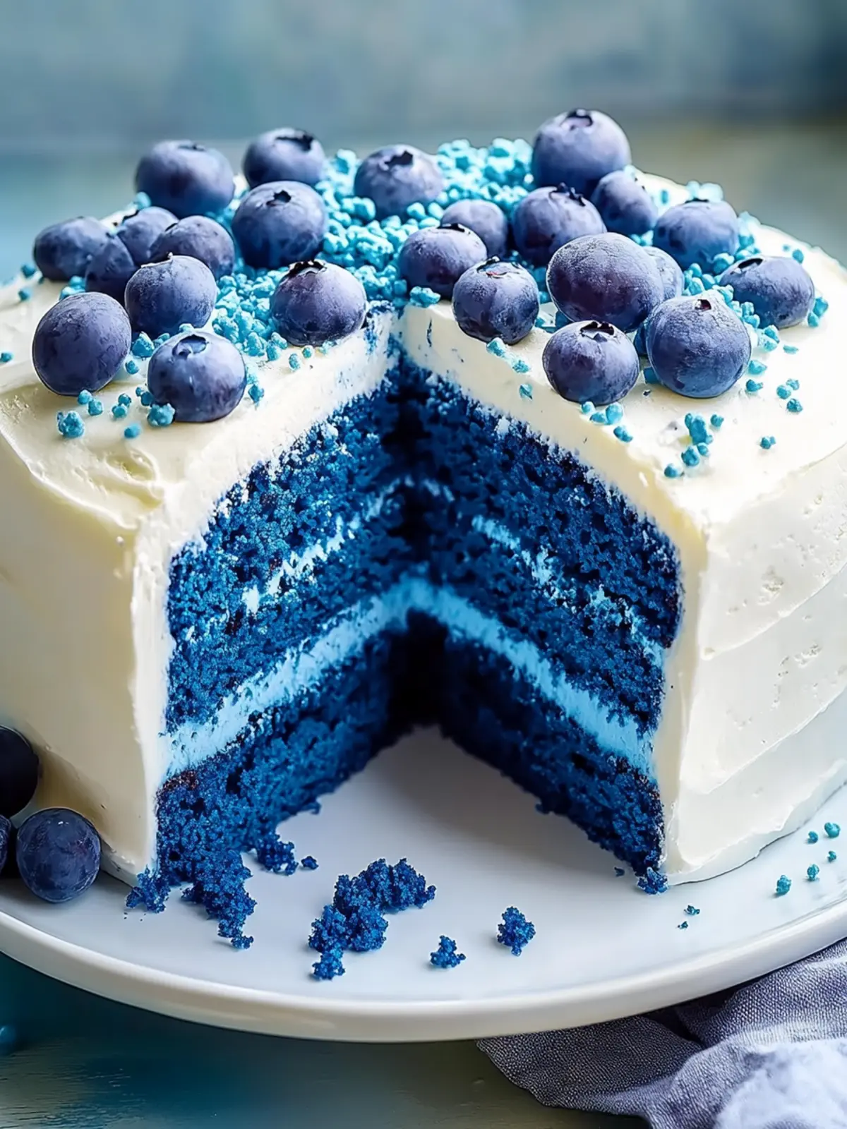 Decadent Divine Blue Velvet Cake with Creamy Frosting Bliss 3 Divine Blue Velvet Cake