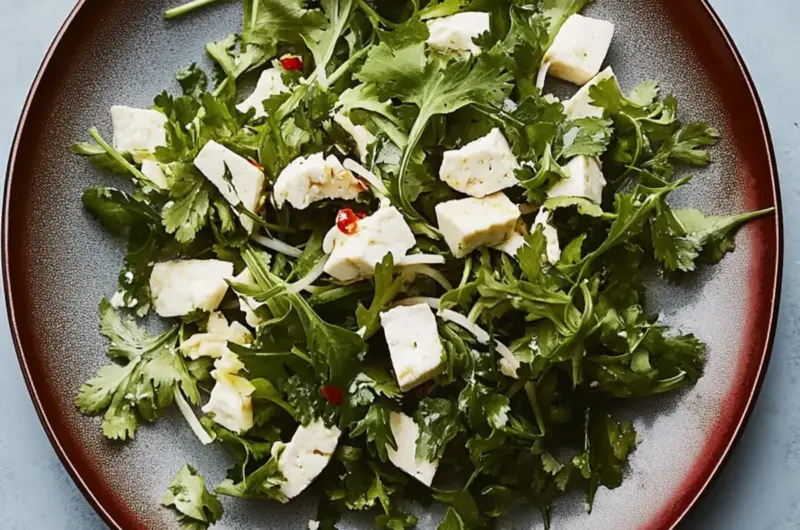 Chrysanthemum and Tofu Salad (Ma Lan Tou)