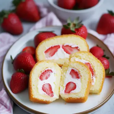 Delicious Strawberry and Cream Japanese Cake Roll Recipe 10 Strawberry and Cream Japanese Cake Roll