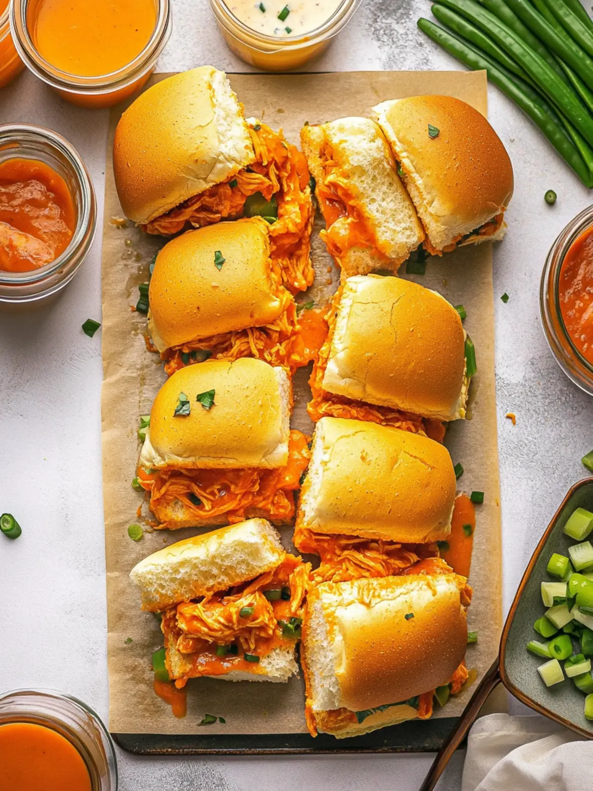 Sheet Pan Buffalo Chicken Sliders for Epic Snack Nights 4 Sheet Pan Buffalo Chicken Sliders