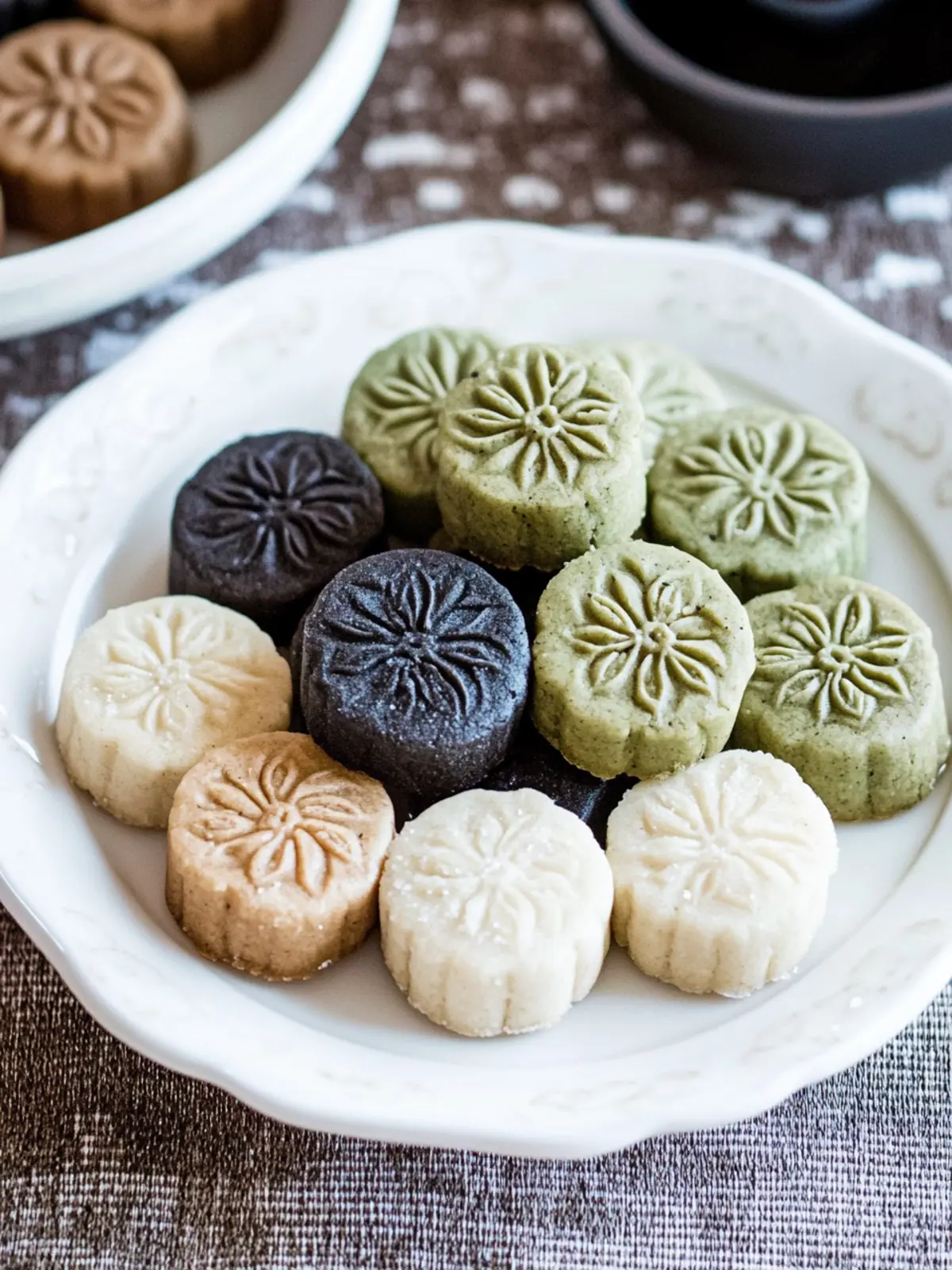 Delightful Korean Tea Cookies (Dasik) – No-Bake Vegan Treats 3 Korean Tea Cookies (Dasik)