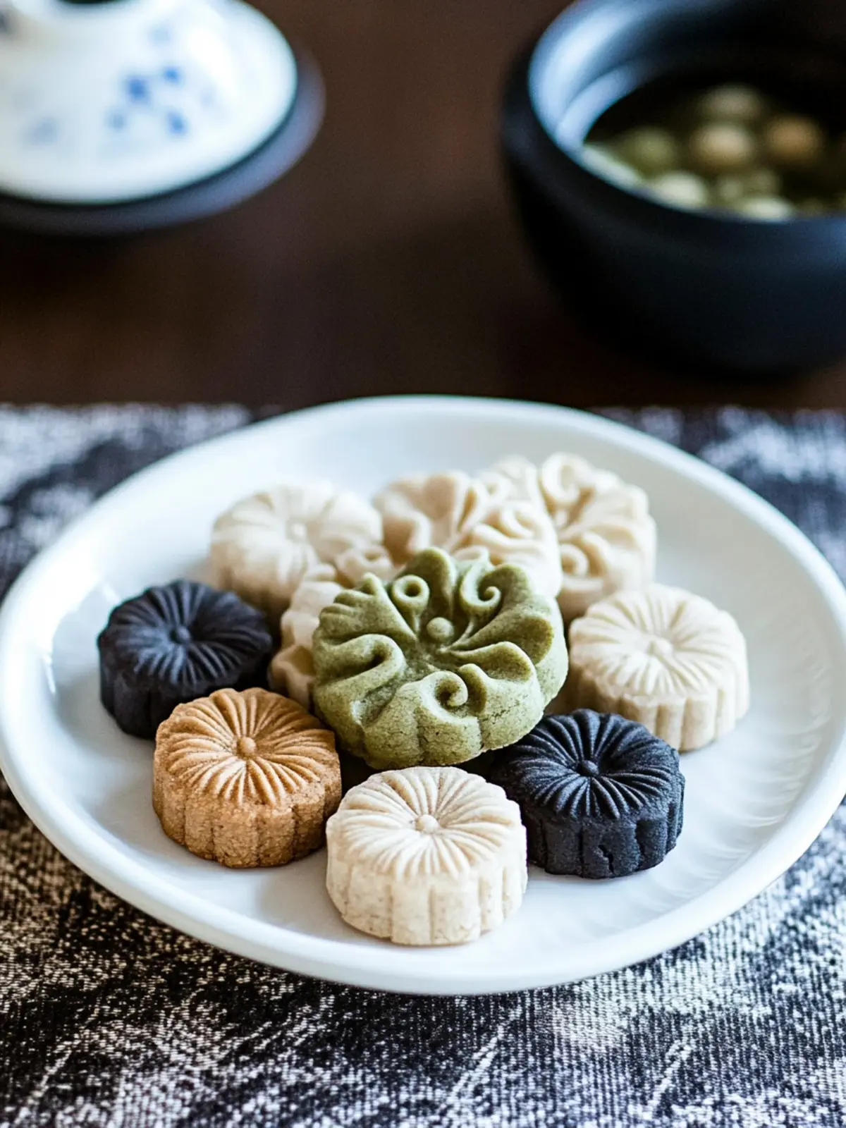 Delightful Korean Tea Cookies (Dasik) – No-Bake Vegan Treats 4 Korean Tea Cookies (Dasik)