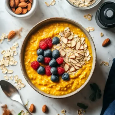 Transform Your Mornings with Turmeric Oatmeal and Almonds 9 Turmeric Oatmeal with Almonds