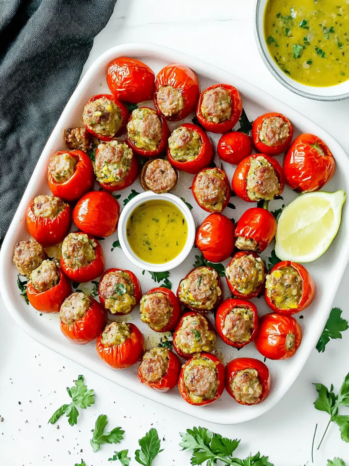 Savor the Flavor: Easy Sausage Stuffed Cherry Peppers 2 Sausage Stuffed Cherry Peppers
