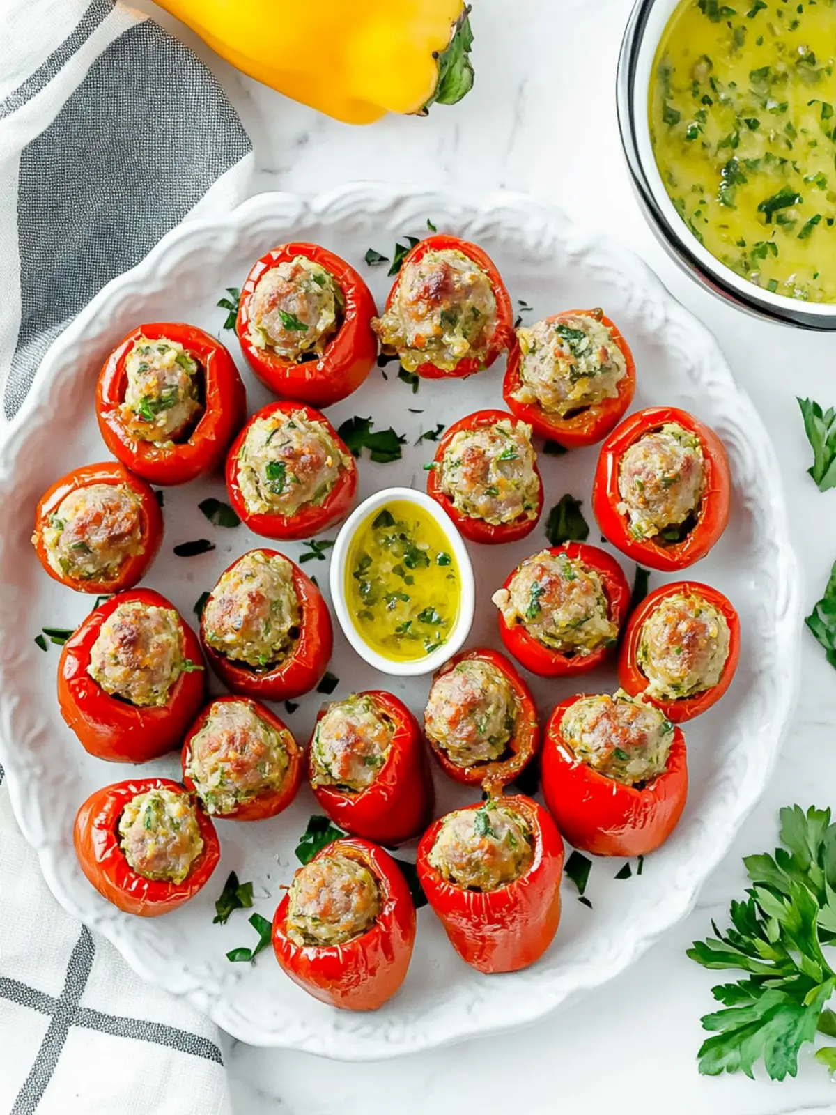 Savor the Flavor: Easy Sausage Stuffed Cherry Peppers 4 Sausage Stuffed Cherry Peppers