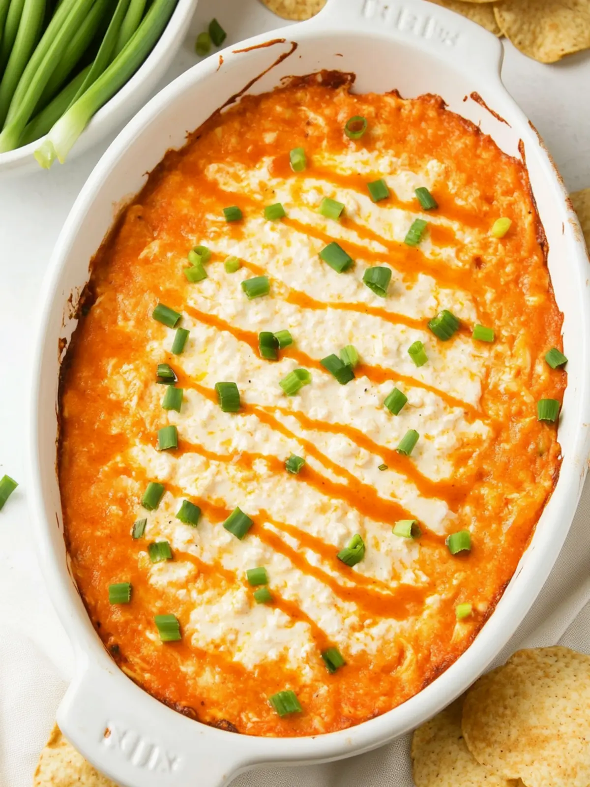 Healthy Cottage Cheese Buffalo Chicken Dip