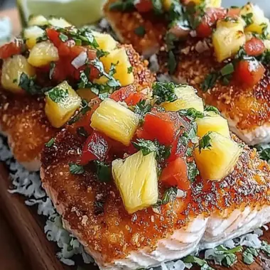 Coconut Crusted Salmon with Pineapple Salsa for a Tropical Twist 10 Coconut Crusted Salmon with Pineapple Salsa