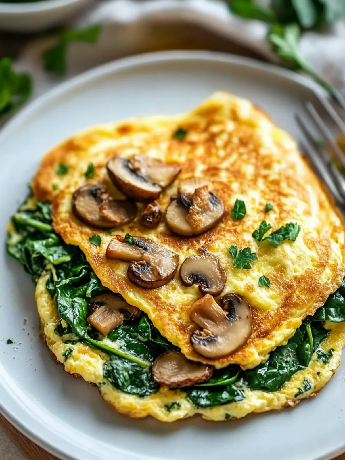 Easy Spinach And Mushroom Omelette For Delicious Mornings Easy Spinach And Mushroom Omelette For Delicious Mornings