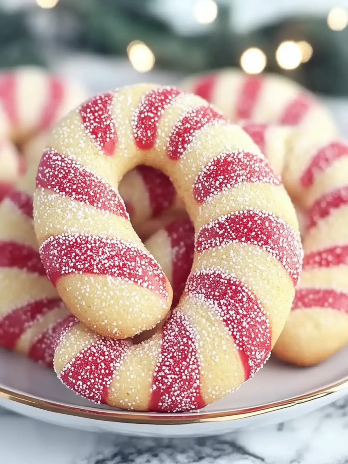 Festive Candy Cane Cookies with a Twist of Peppermint Bliss 4 Candy Cane Cookies