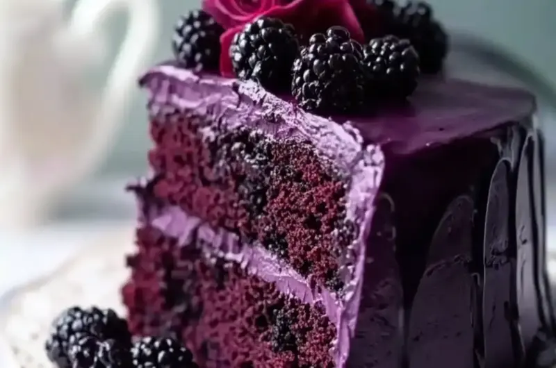 Blackberry Velvet Cake