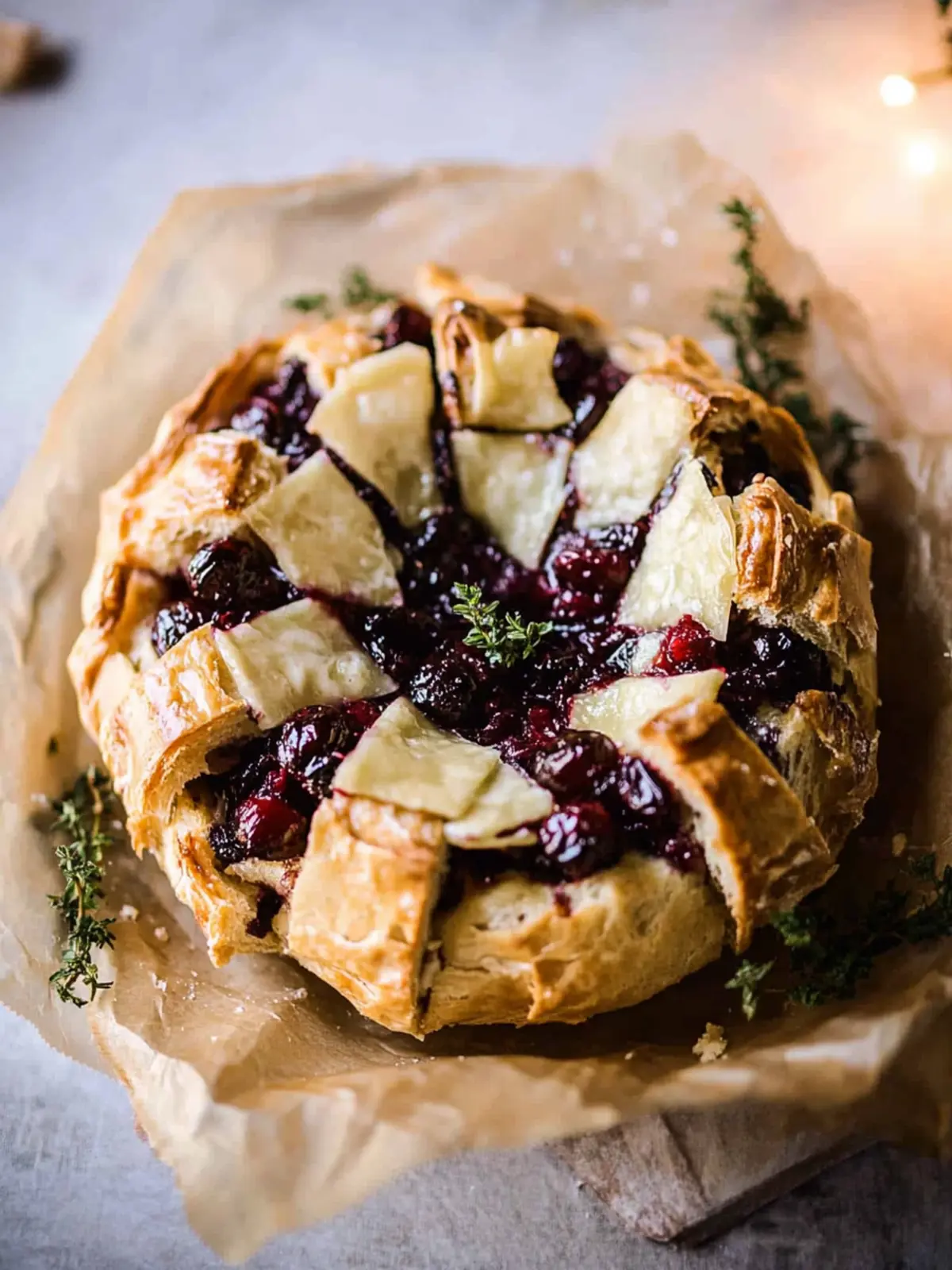Cranberry Brie Pull Apart Bread