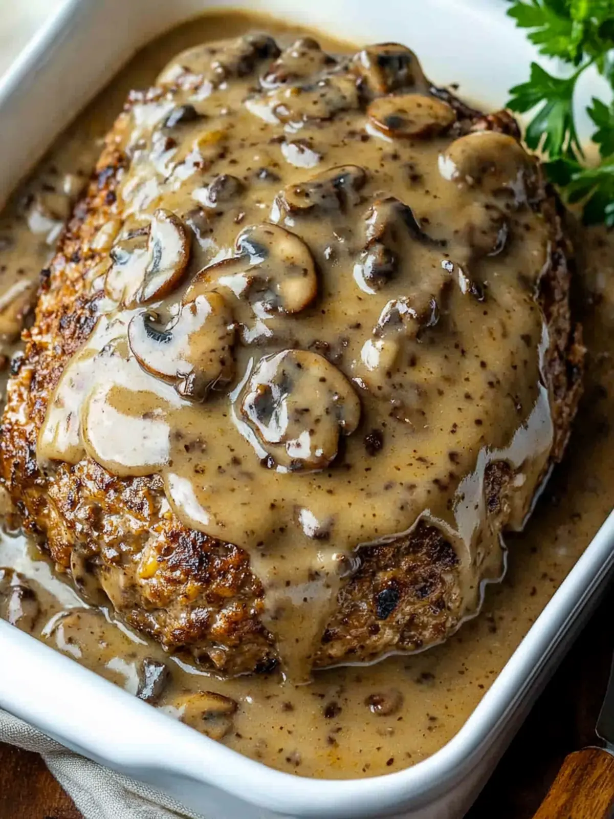 Mouthwatering Meatloaf with Mushroom Gravy for Family Comfort 4 Meatloaf with Mushroom Gravy