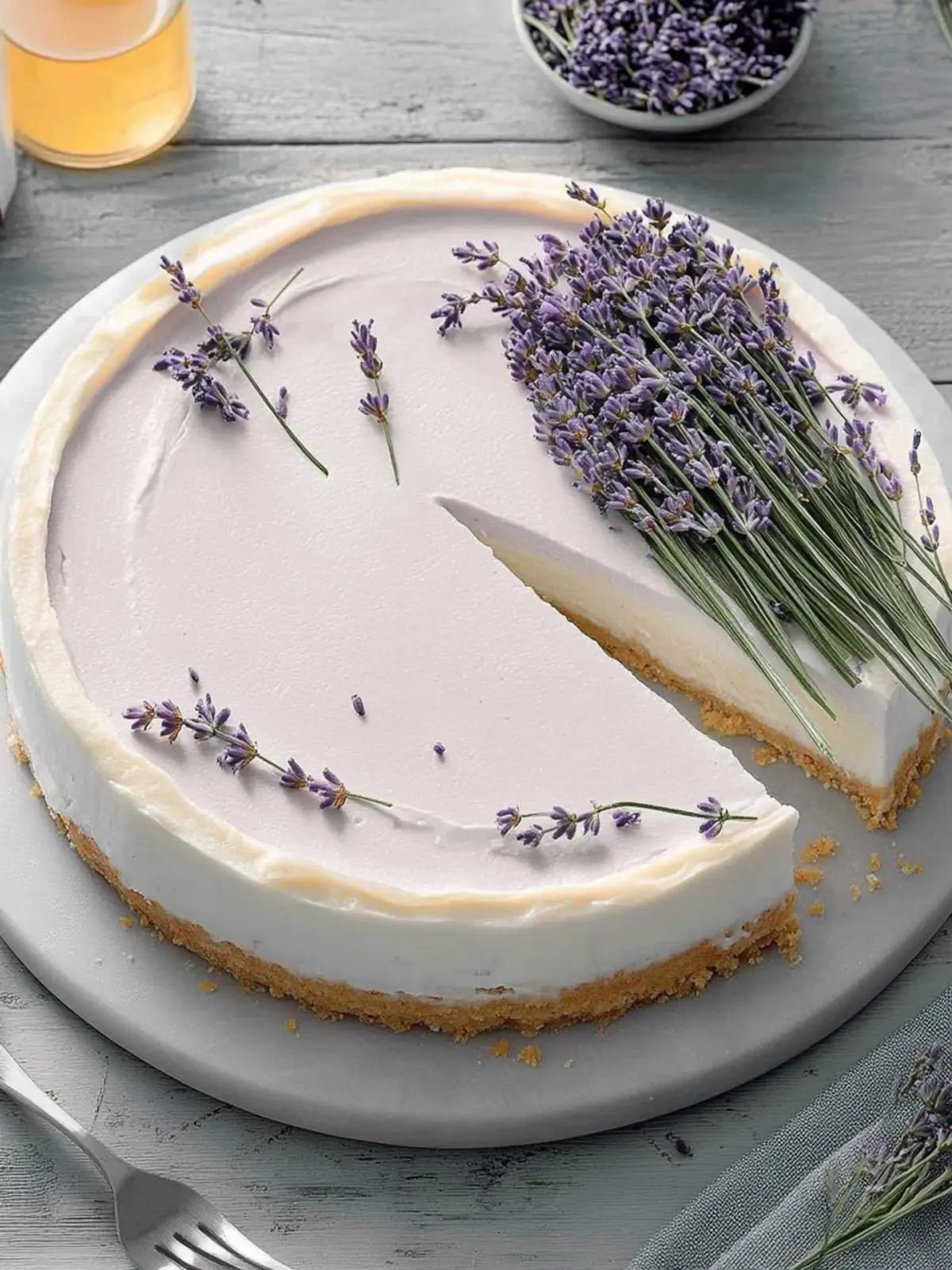 Lavender Honey Cheesecake