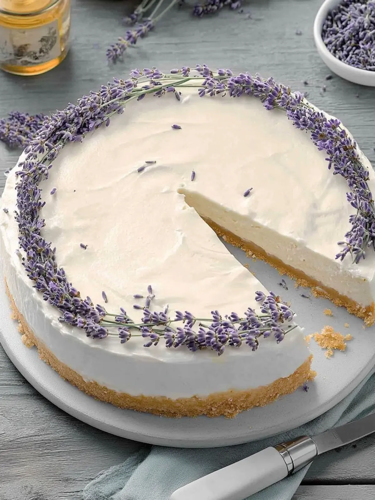 Lavender Honey Cheesecake