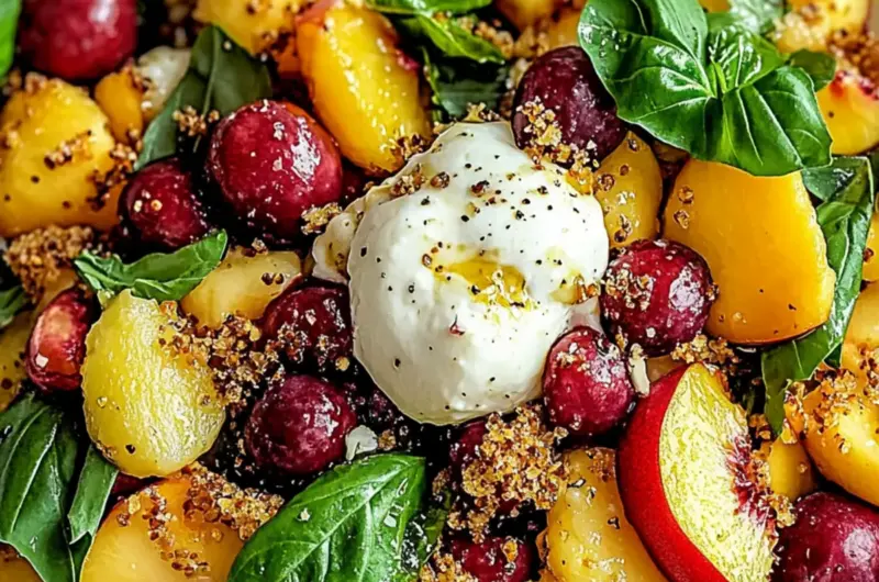 Peach Burrata Salad