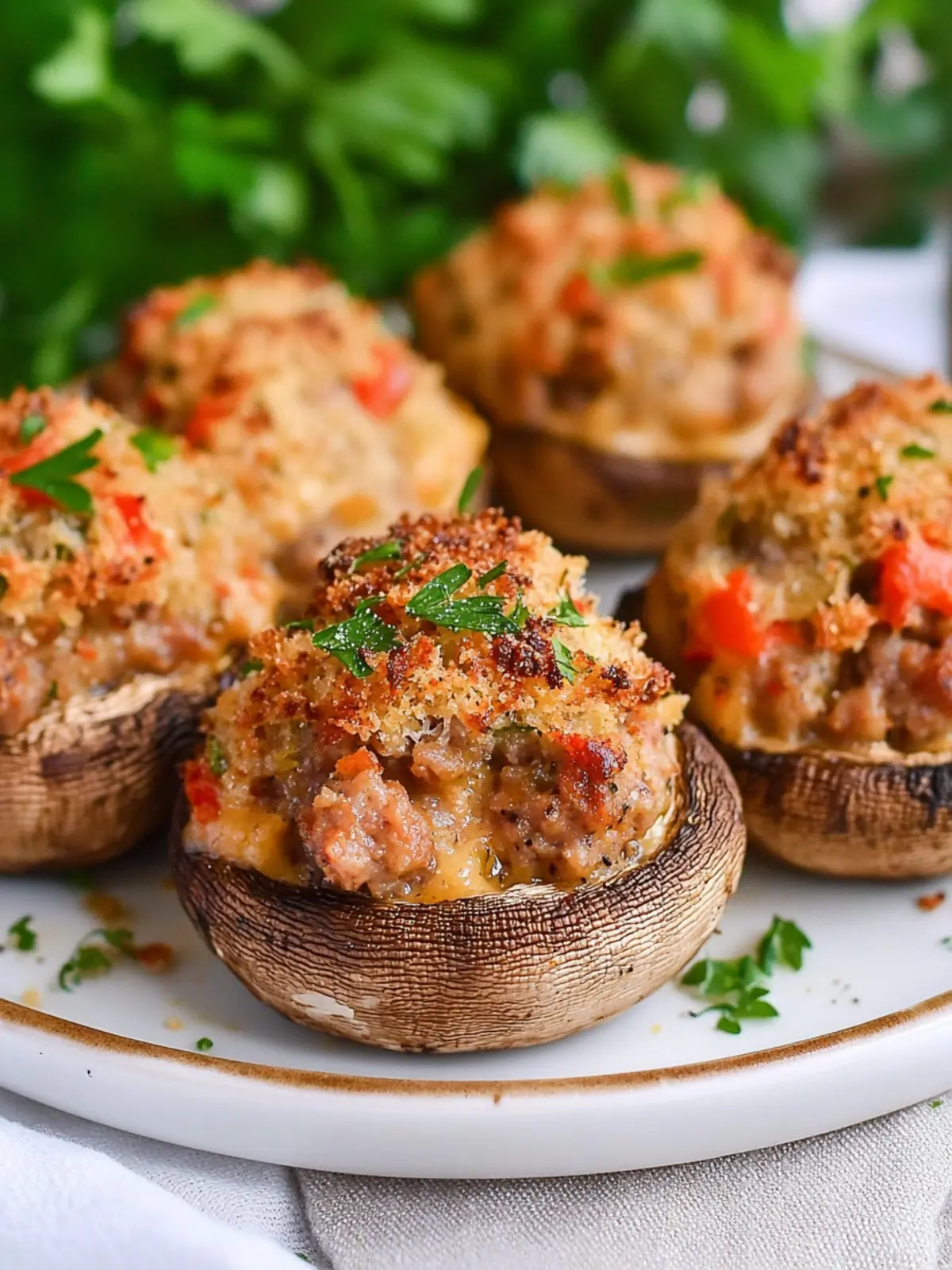 Sausage Stuffed Mushrooms