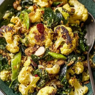 Roasted Cauliflower Salad with Kale and Honey Lemon Dressing 9 Roasted Cauliflower Salad