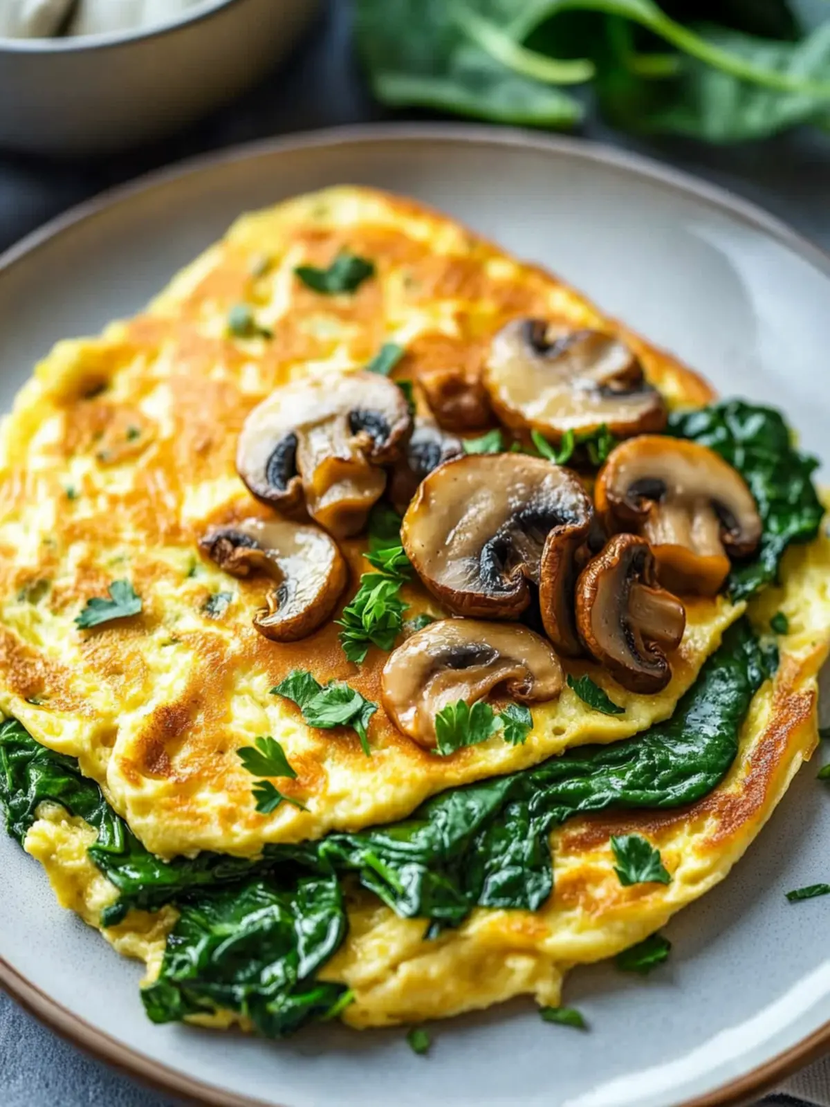 Delicious Spinach and Mushroom Omelette You’ll Crave Daily 3 Spinach and Mushroom Omelette