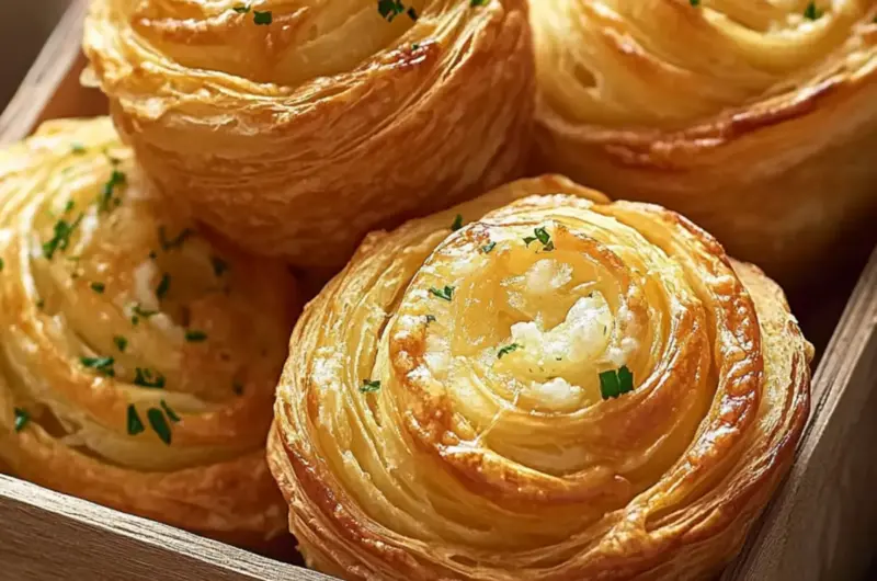 Cheesy Garlic Cruffin